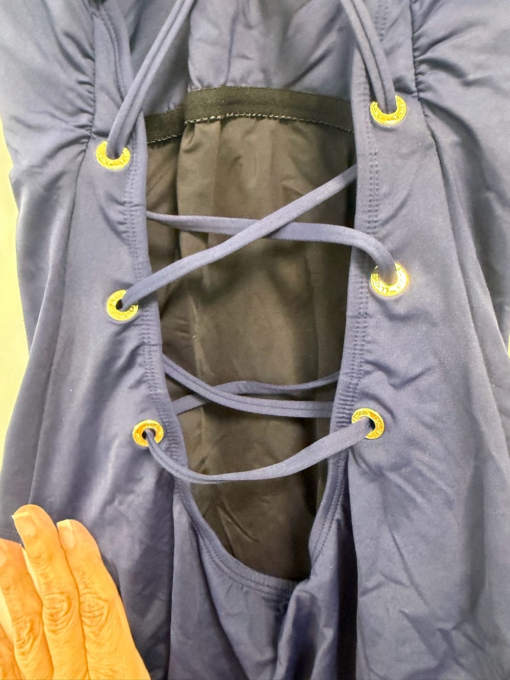 Lauren by Ralph Lauren Women’s  Navy One-Piece Swim Suit - Classic V-Neck - Picture 6 of 7